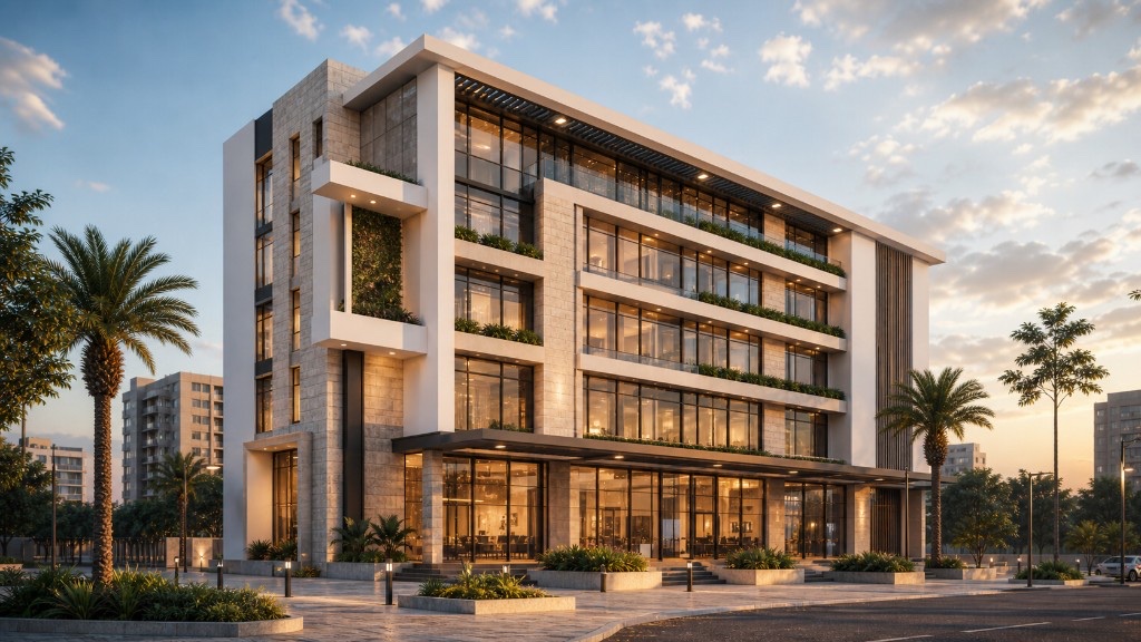 Commercial office building with landscaped facade — 2:20 Partners, Addis Ababa